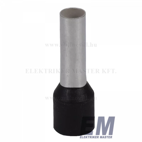 Érvéghüvely 6 mm2/20mm szigetelt fekete (100db/cs) Weidmüller 0533500000