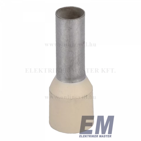 Érvéghüvely 10 mm2/22mm szigetelt elefántcsont (100db/cs) Weidmüller 0534200000