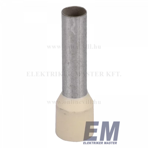 Érvéghüvely 10 mm2/28mm szigetelt elefántcsont (100db/cs) Weidmüller 0565800000