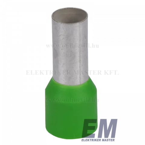 Érvéghüvely 16 mm2/22mm szigetelt zöld (100db/cs) Weidmüller 0565900000