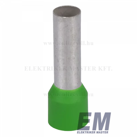 Érvéghüvely 16 mm2/28mm szigetelt zöld (100db/cs) Weidmüller 0566000000