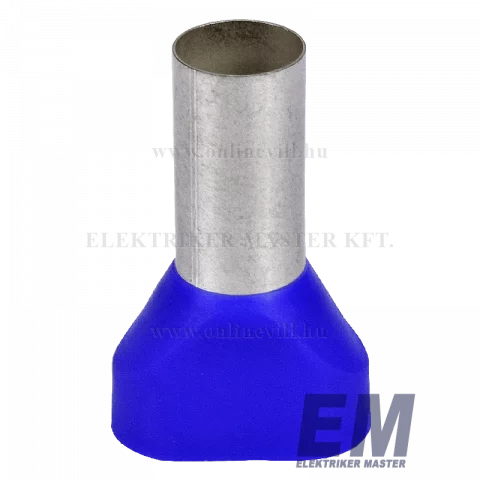 Érvéghüvely iker 2x16 mm2/29mm szigetelt kék (50db/cs) Weidmüller 9037590000
