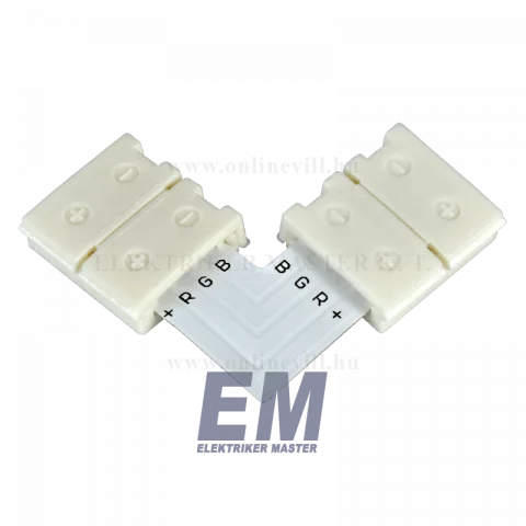 Led Szalag Csatlakozó Toldó Sarok RGB SMD 5050 10mm Opt. AC6621